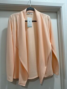 Peach Open-Front Blazer